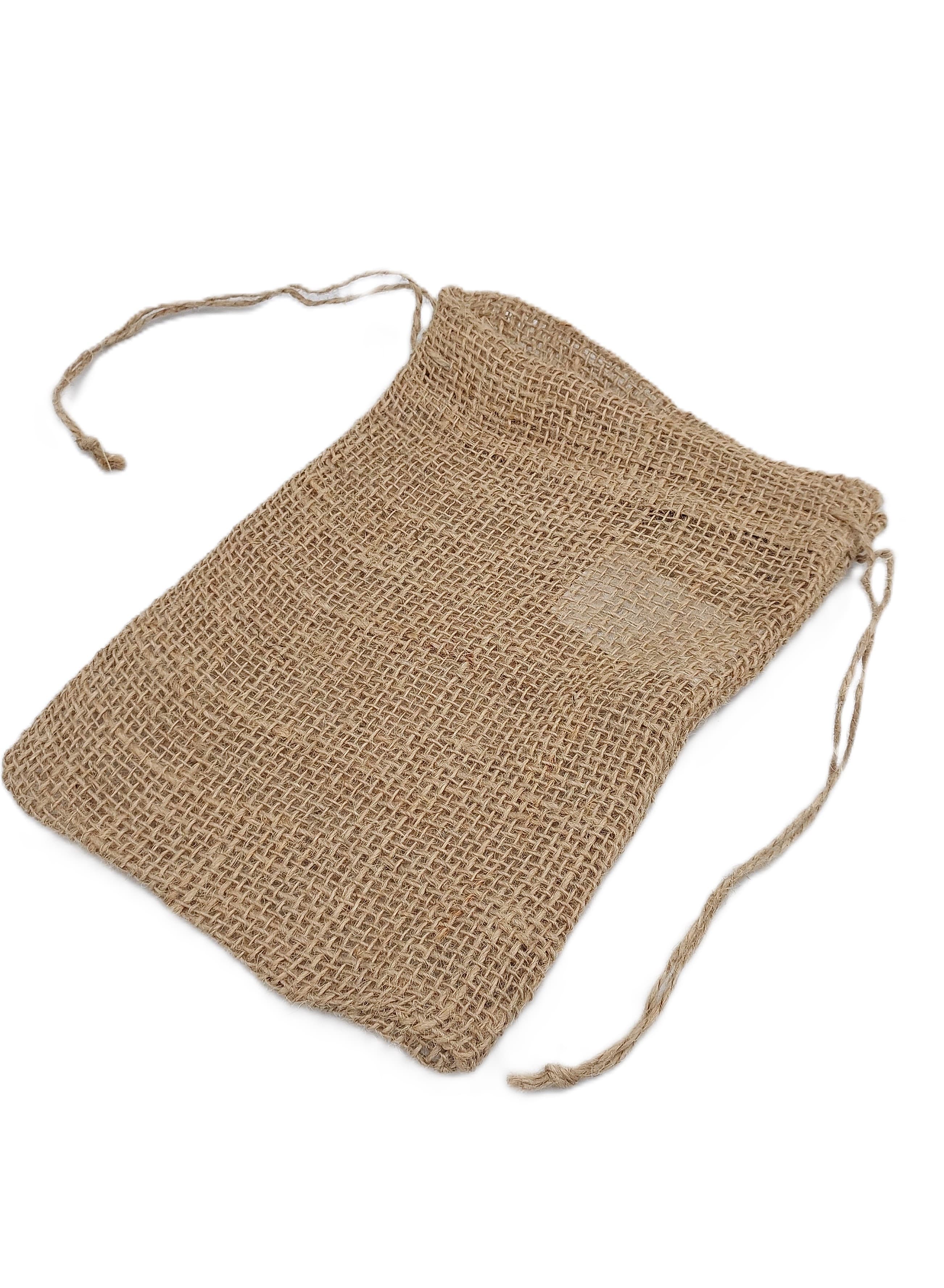 Worek jutowy ze ściągaczem, szer.15cm/wys.20cm