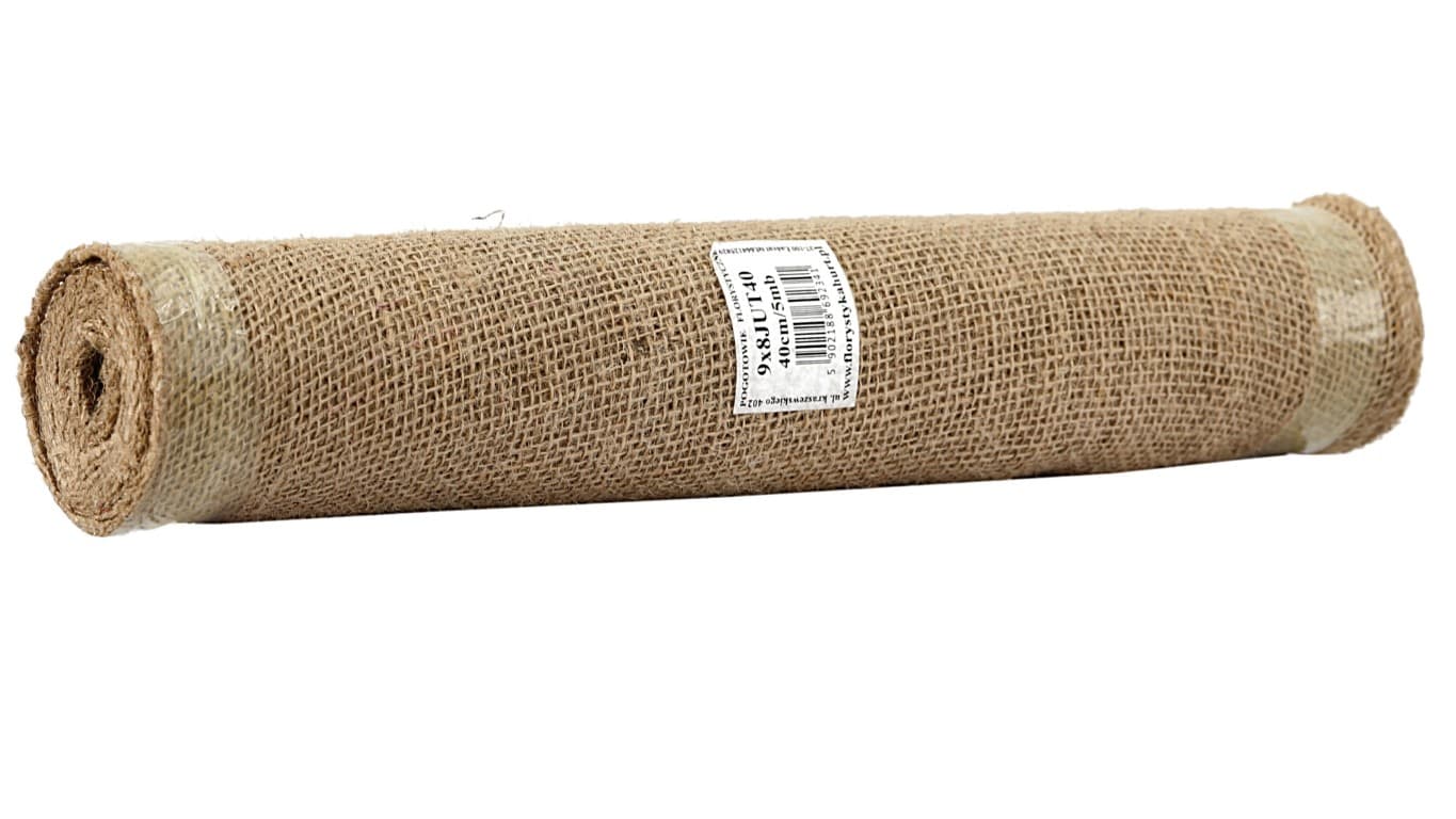 Juta obszywana, 9x8,45cm/5mb, 260g/m2, natura