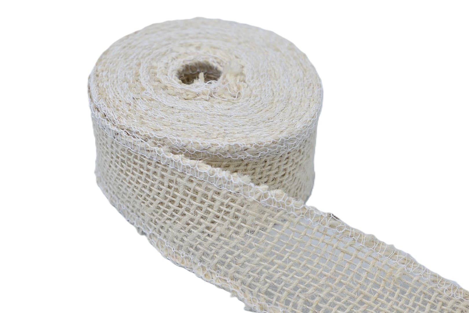 Wstążka jutowa, 9x8, 4cm/10mb, 260g/m2, wybielana