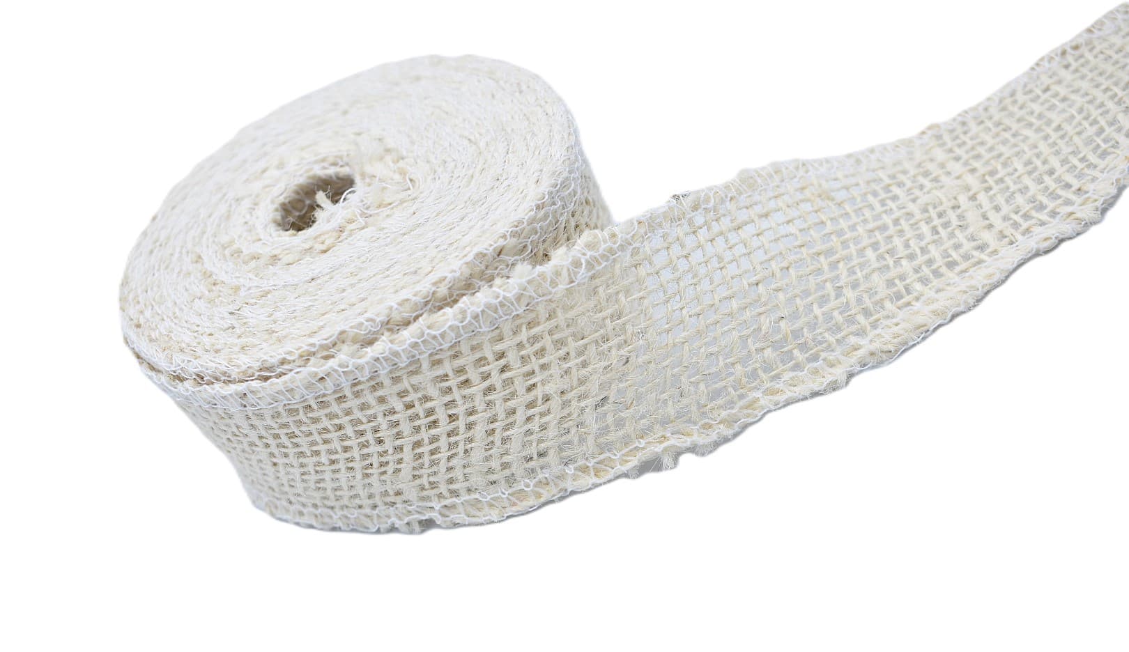 Wstążka jutowa, 9x8, 4cm/10mb, 260g/m2, wybielana