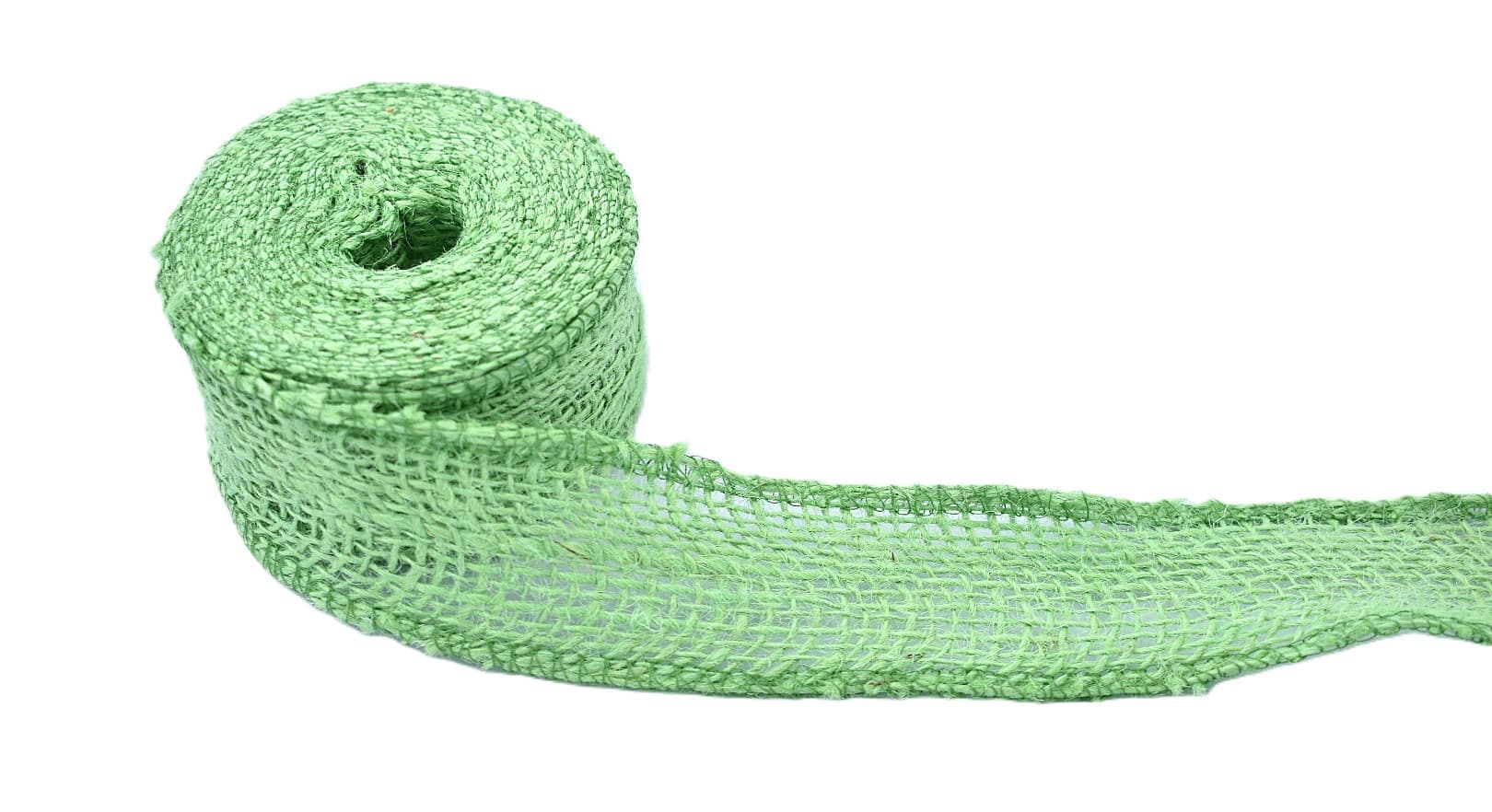 Wstążka jutowa, 9x8, 4cm/10mb, 260g/m2, zielona