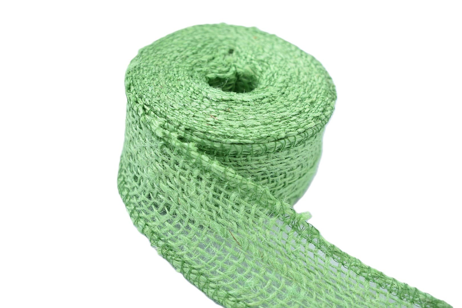 Wstążka jutowa, 9x8, 4cm/10mb, 260g/m2, zielona