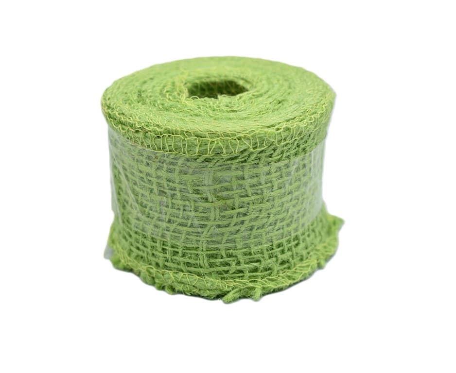 Juta obszywana, 9x8,10cm/5mb, 260g/m2, seledynowa