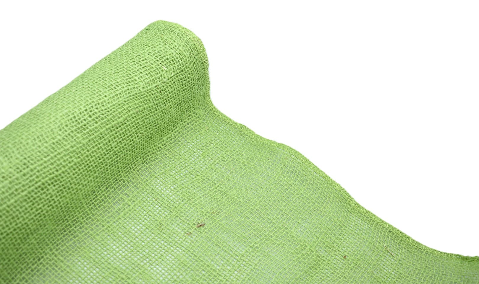 Juta obszywana, 9x8,20cm/5mb, 260g/m2, seledynowa