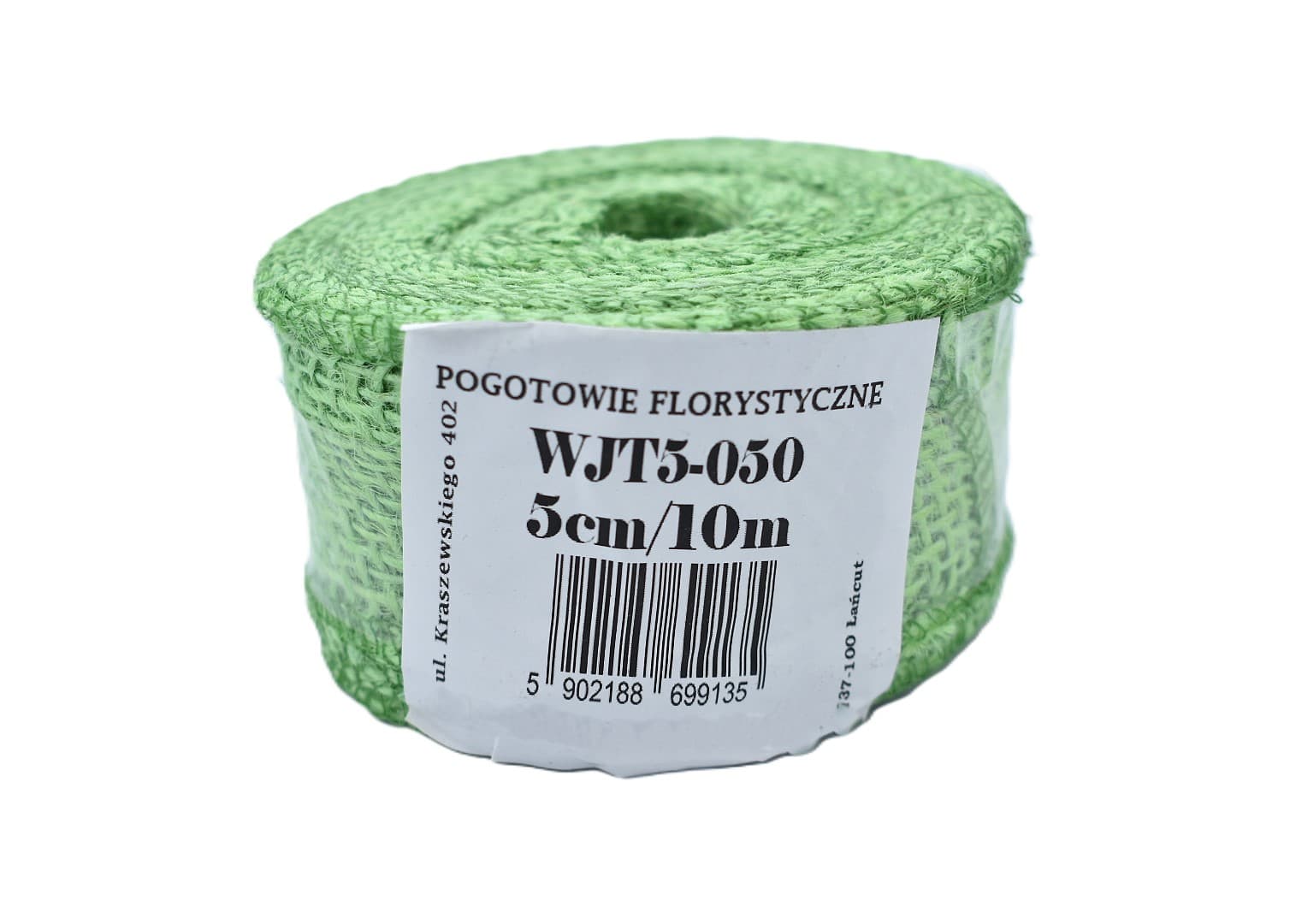 Wstążka jutowa, 9x8, 5cm/10mb, 260g/m2, zielona