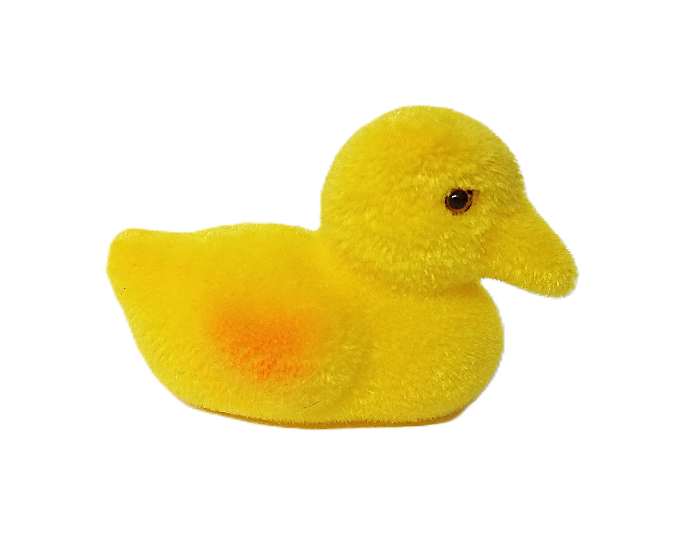 Kaczka, kaczuszka flokowana,7x4cm, żółta