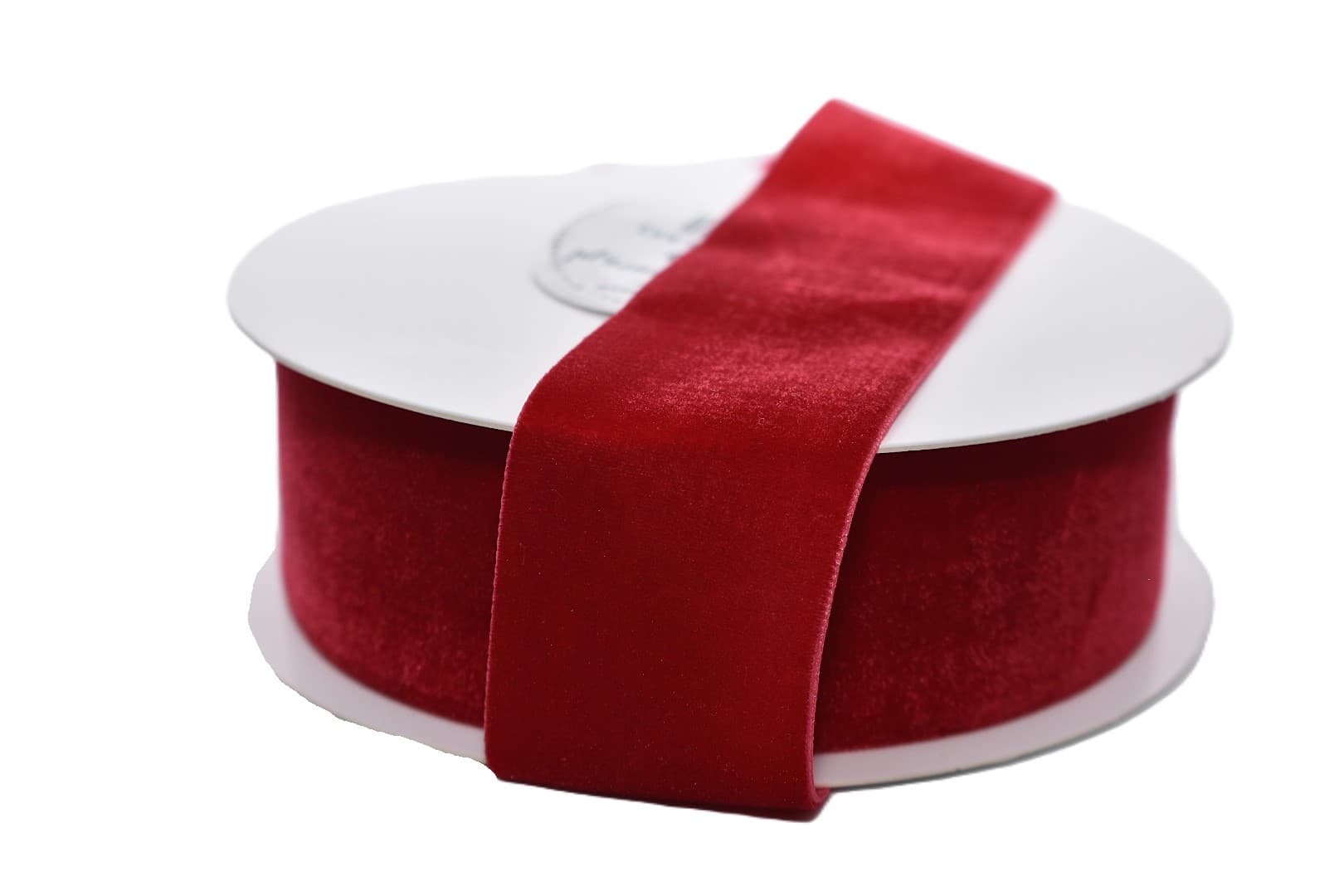 Wstążka aksamitna velvetowa, 38mm/9mb, c.czerwona