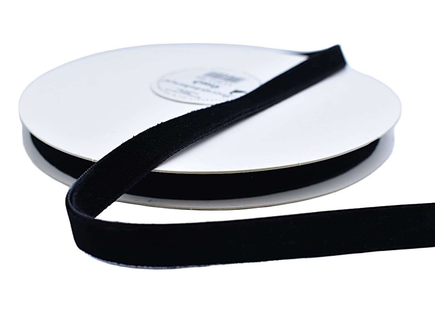 Wstążka velvetowa dwustronna, 12mm/9mb, czarna