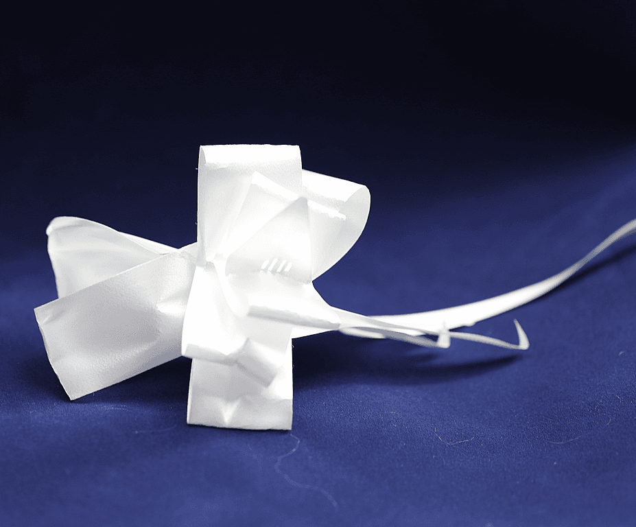 Wstążka ściągana szer.27mm, dł.45cm/10szt, biała