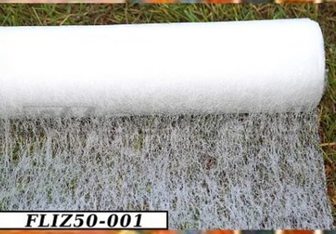 Flizelina jednokolorowa 50cmx9y, biała 