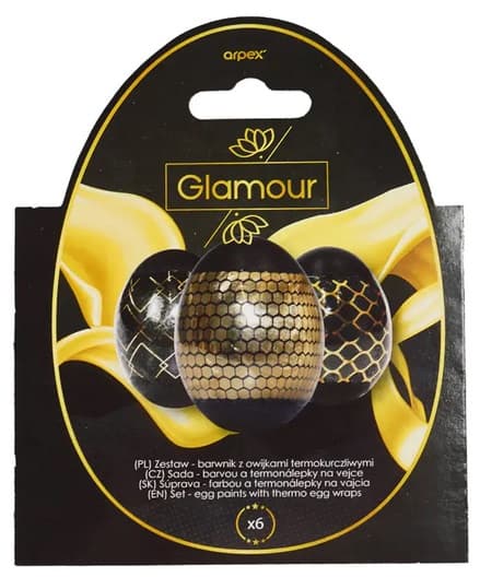 Zestaw 6 owijek w metalicznych wzorach