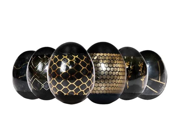 Zestaw 6 owijek w metalicznych wzorach