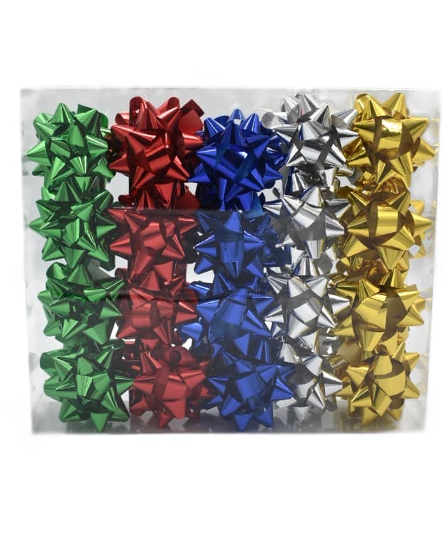 Metaliczne rozety śr.6,5cm/40szt, miks kolorów