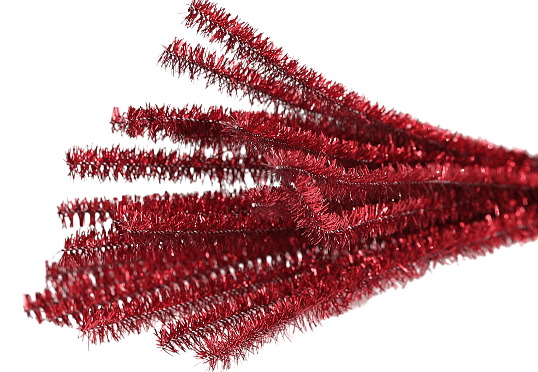 Wyciory metalizowane,  śr. 6mm/50szt, czerwone