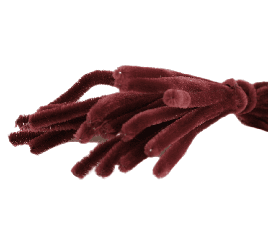 Wyciory pastelowe,  śr. 9mm/20szt, bordowe