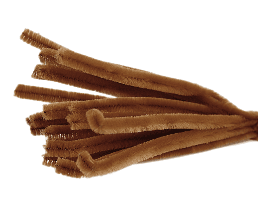 Wyciory pastelowe,  śr. 9mm/20szt, brązowe
