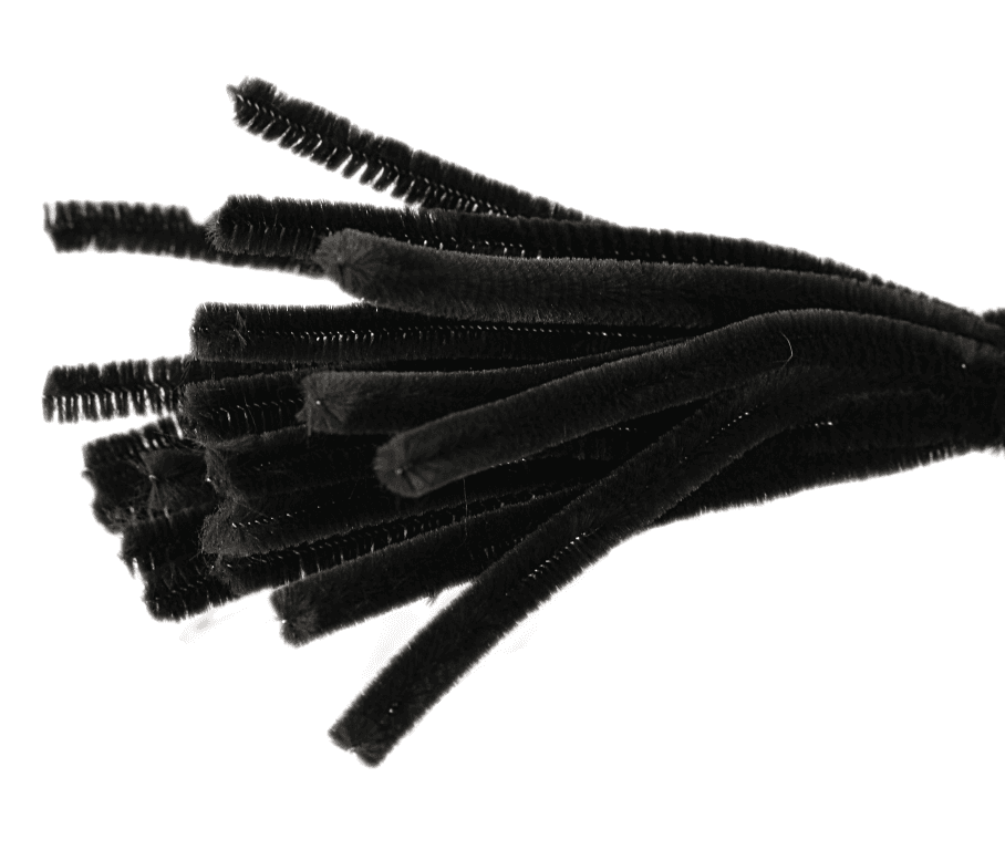 Wyciory pastelowe,  śr. 9mm/20szt, czarne