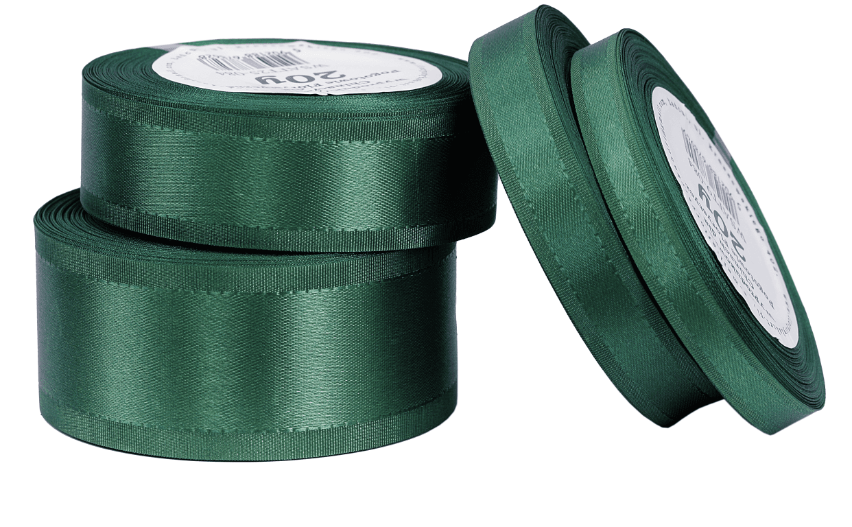 Wstążka z paskami satyna/tafta, 15mm/20y szałwia/2