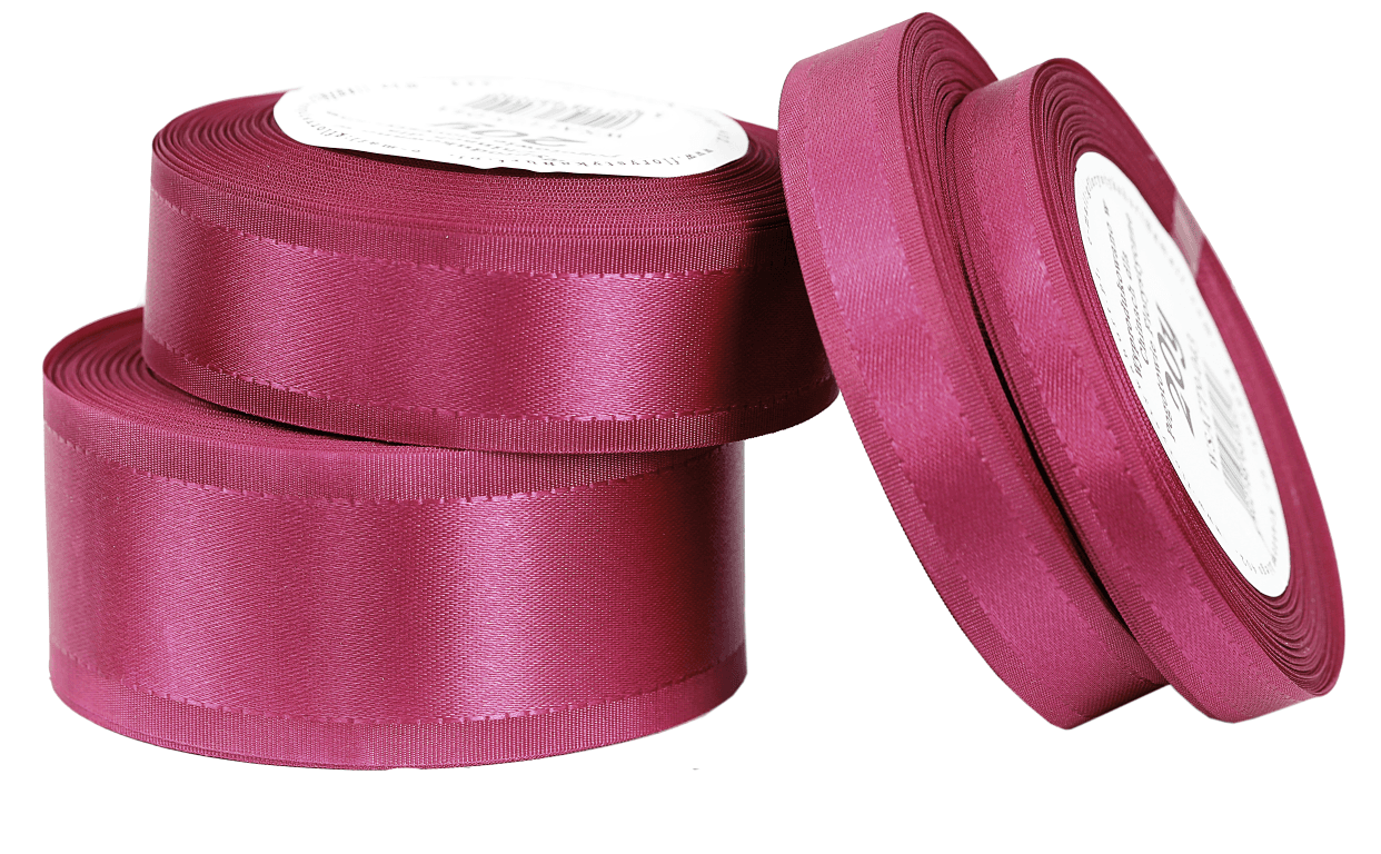 Wstążka z paskami satyna/tafta, 25mm/20y, c.różowa