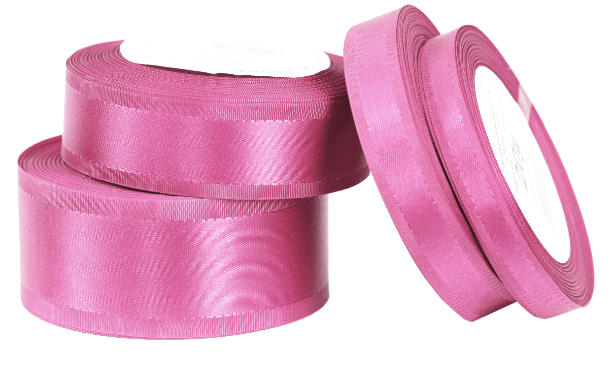 Wstążka z paskami satyna/tafta 38mm/20y, amarant