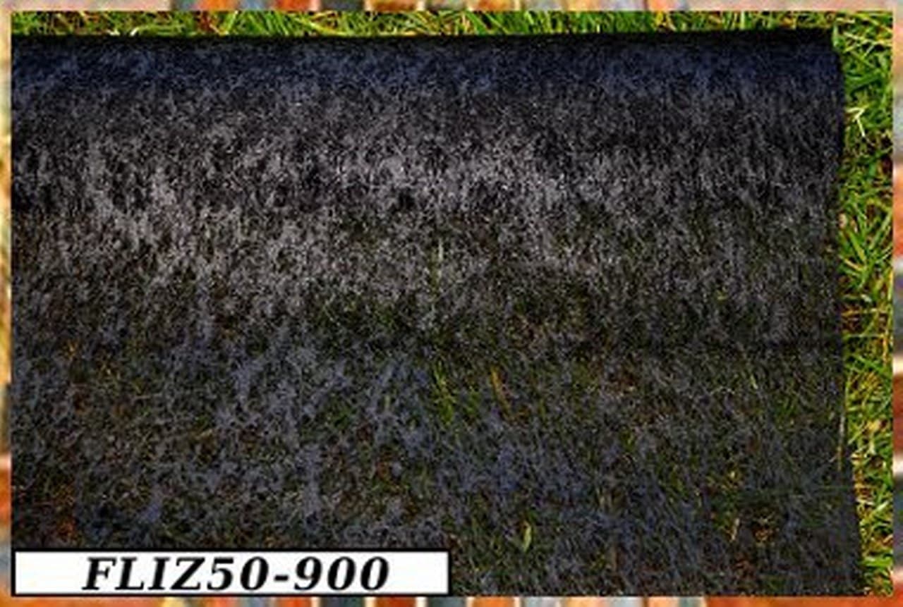 Flizelina Jednokolorowa 50cmx9y, czarna