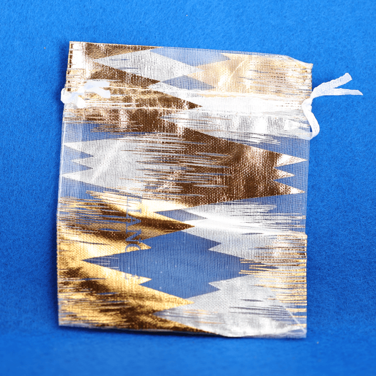 Woreczki z organzy WZORY, 10x12cm/12szt, model 03