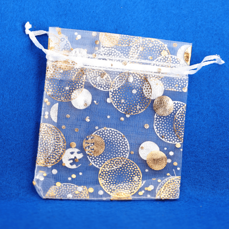 Woreczki z organzy WZORY, 10x12cm/12szt, model 04