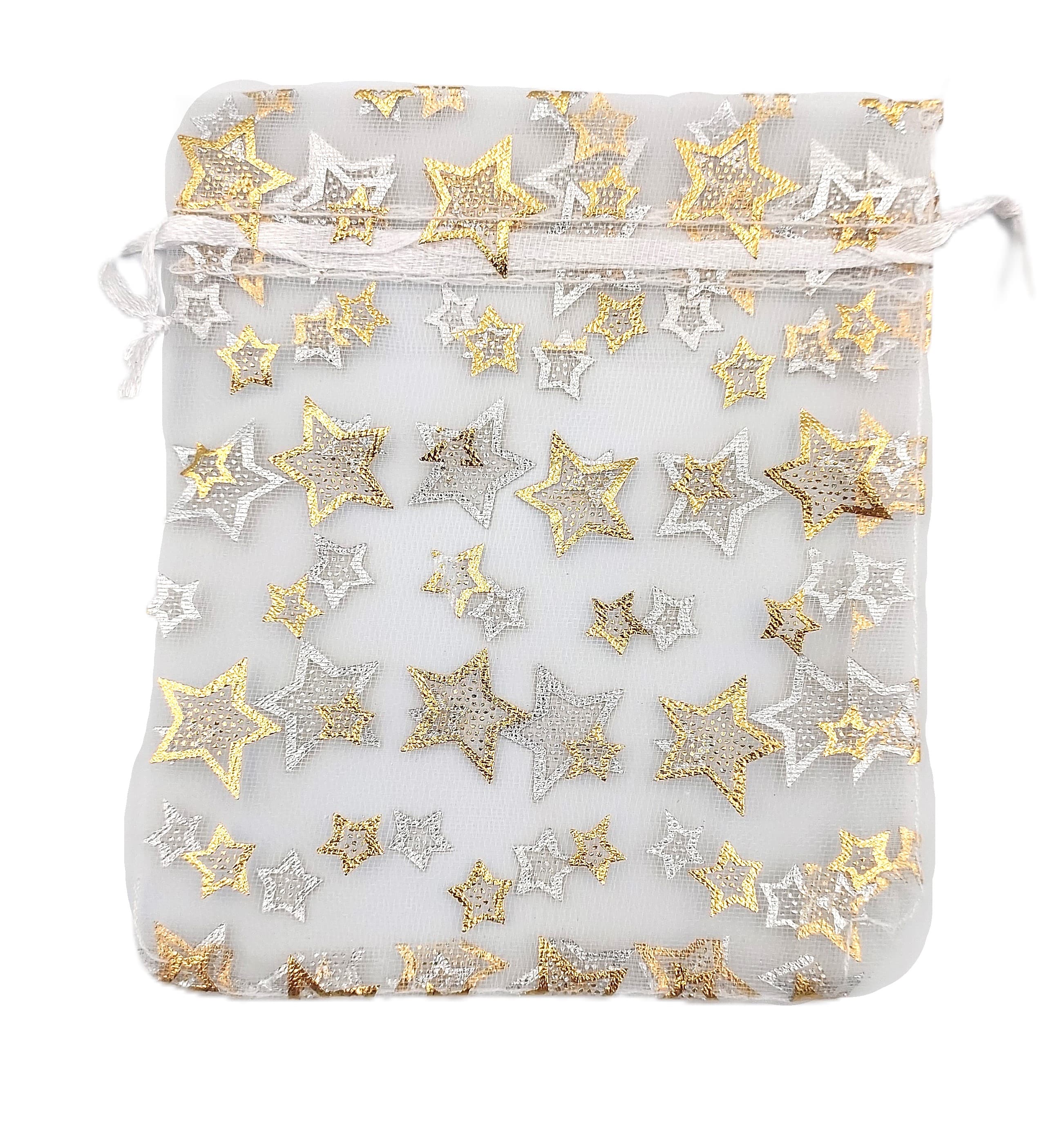 Woreczki z organzy WZORY, 10x12cm/12szt, model 10