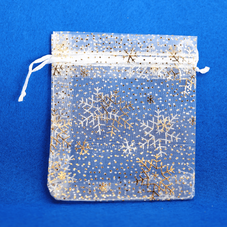 Woreczki z organzy WZORY, 12x15cm/12szt, model 09