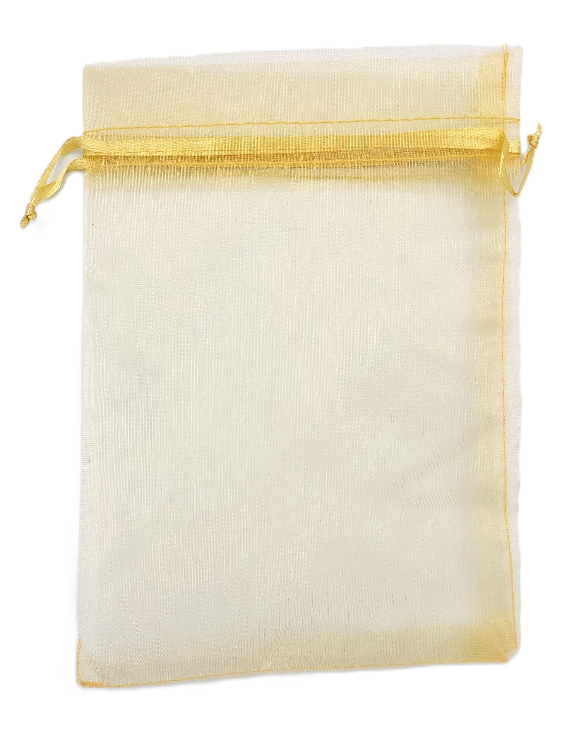 Woreczki z organzy, 12x15cm/12szt, złote