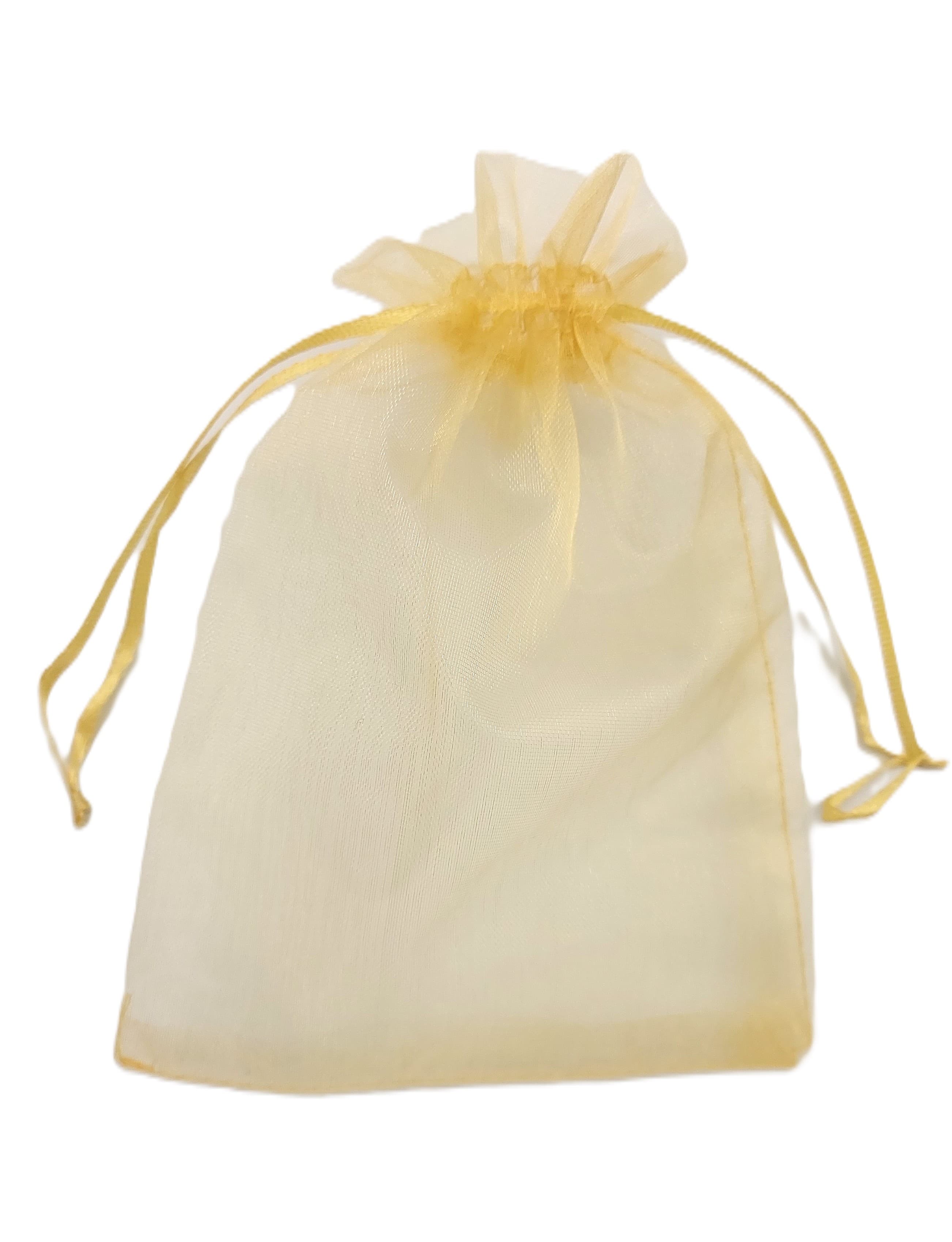 Woreczki z organzy, 15x20cm/12szt, złote