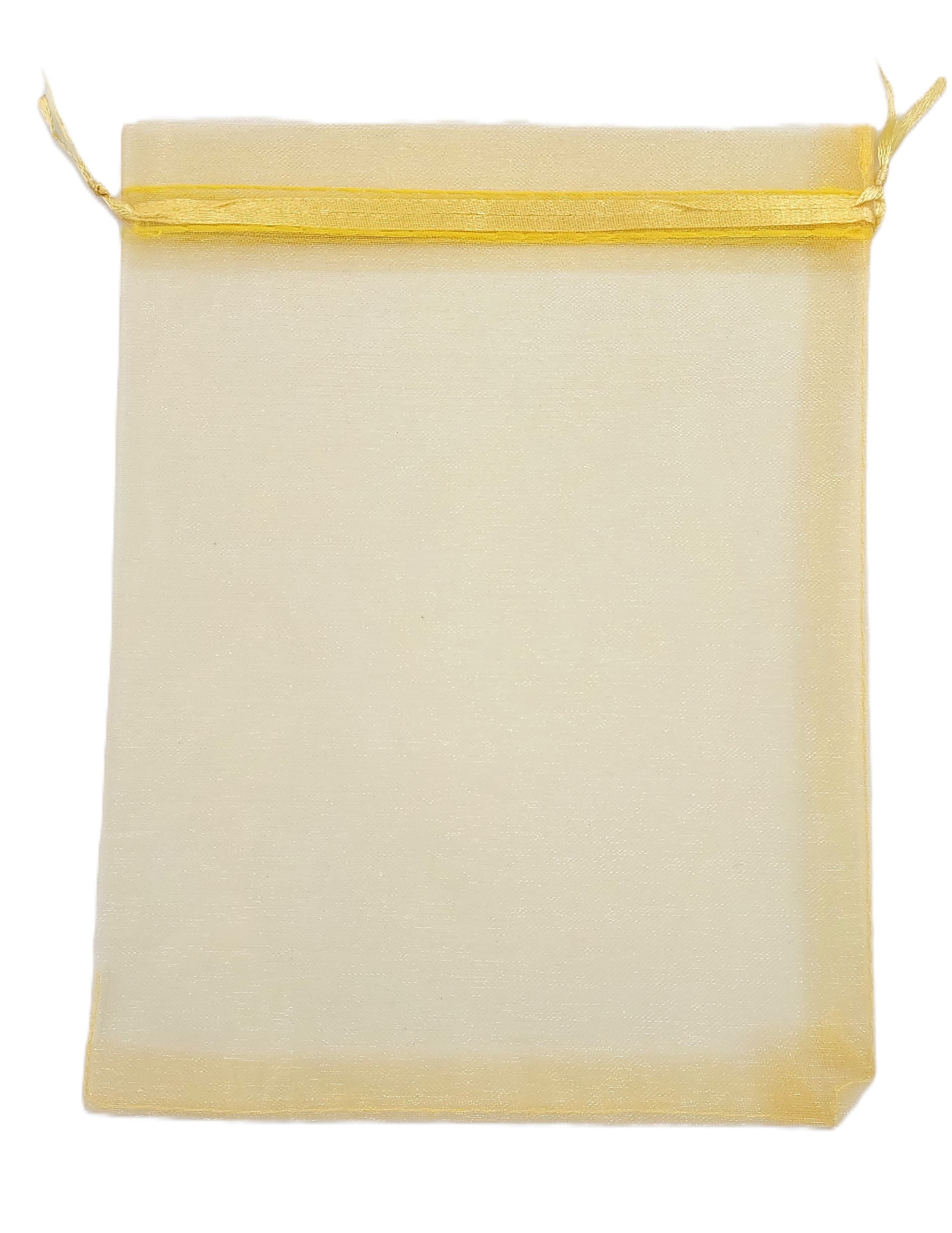 Woreczki z organzy, 15x20cm/12szt, złote