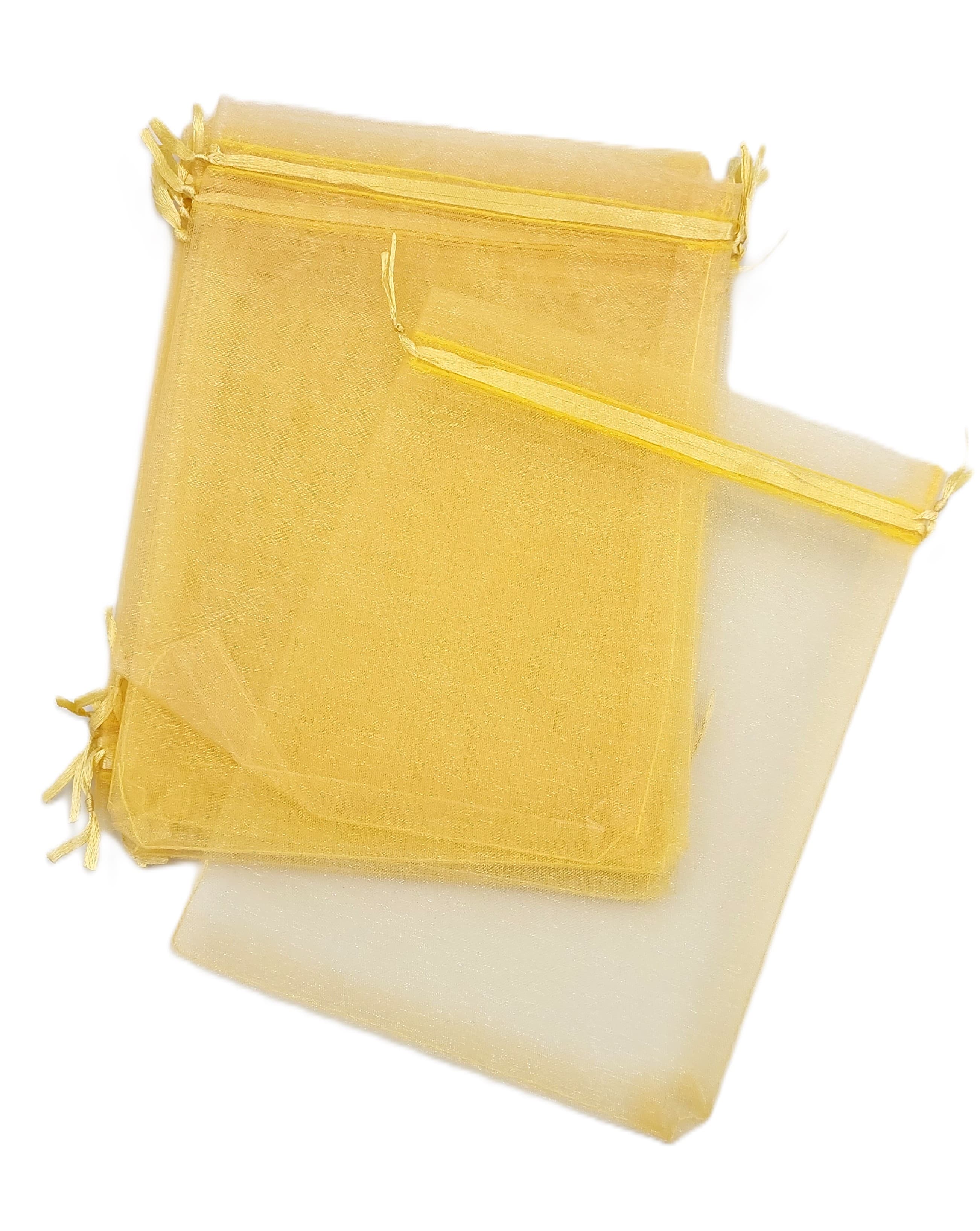 Woreczki z organzy, 15x20cm/12szt, złote