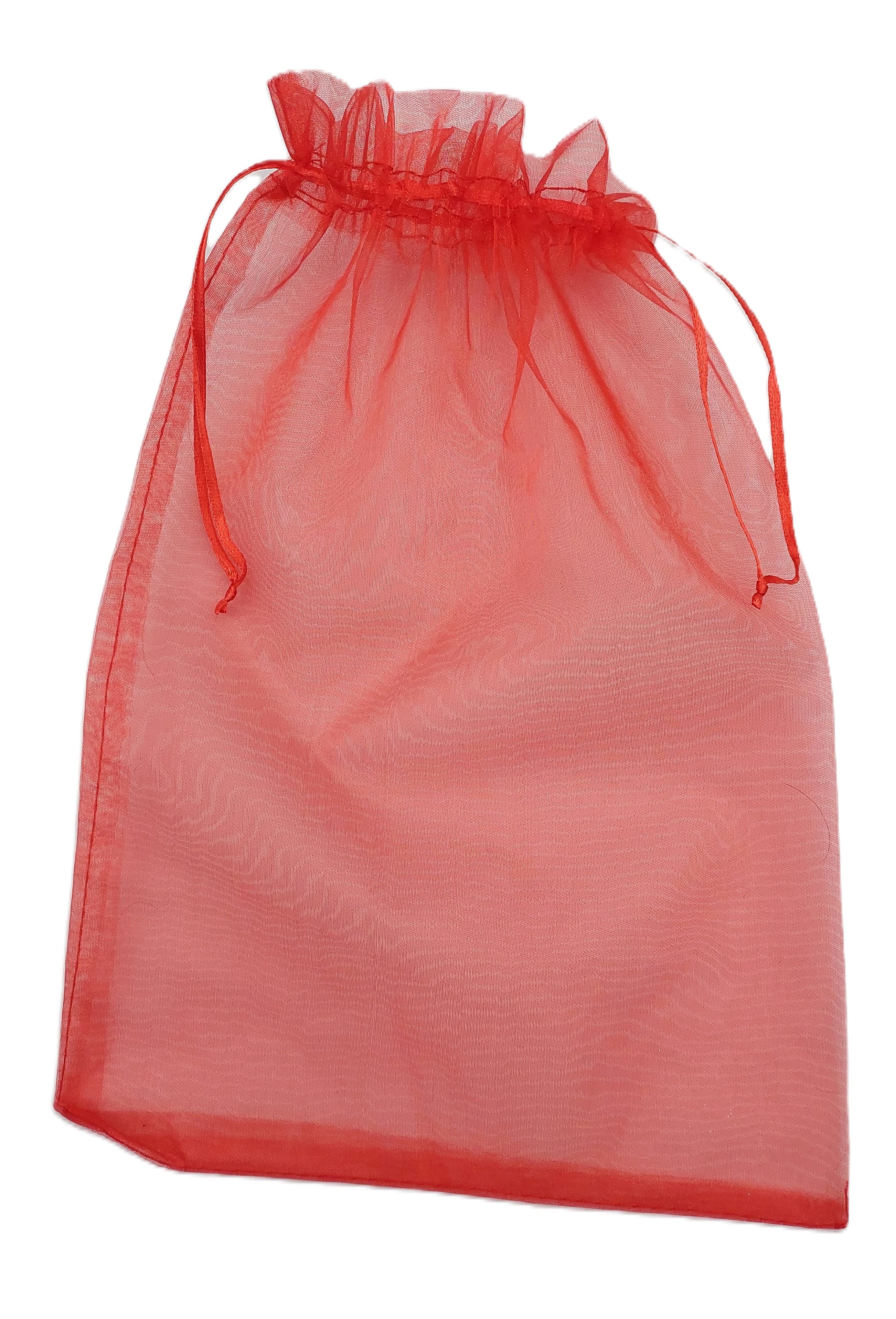 Woreczki z organzy, 20x30cm/12szt, czerwone