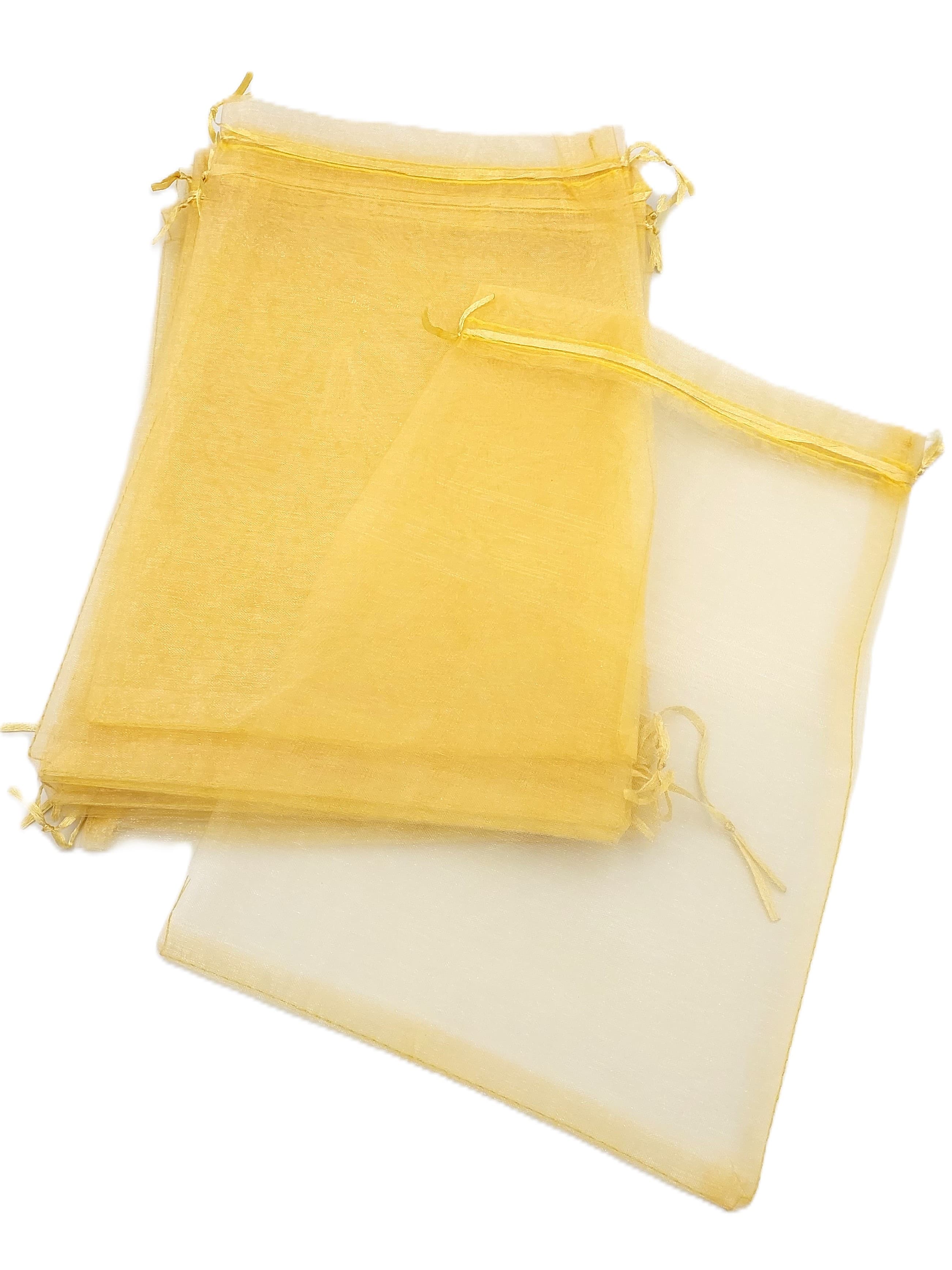 Woreczki z organzy, 20x30cm/12szt, złote