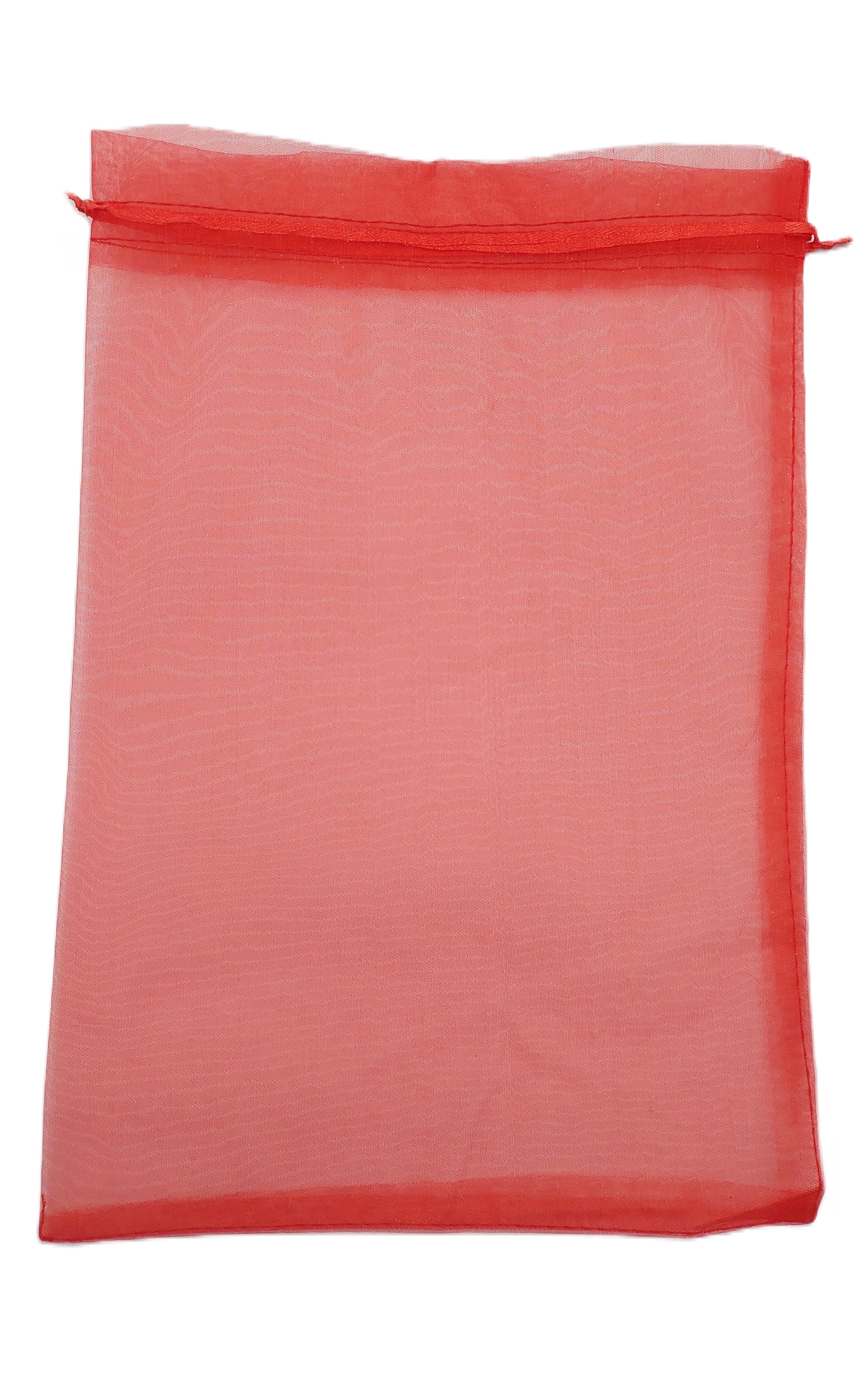 Woreczki z organzy, 30x40cm/12szt, czerwone