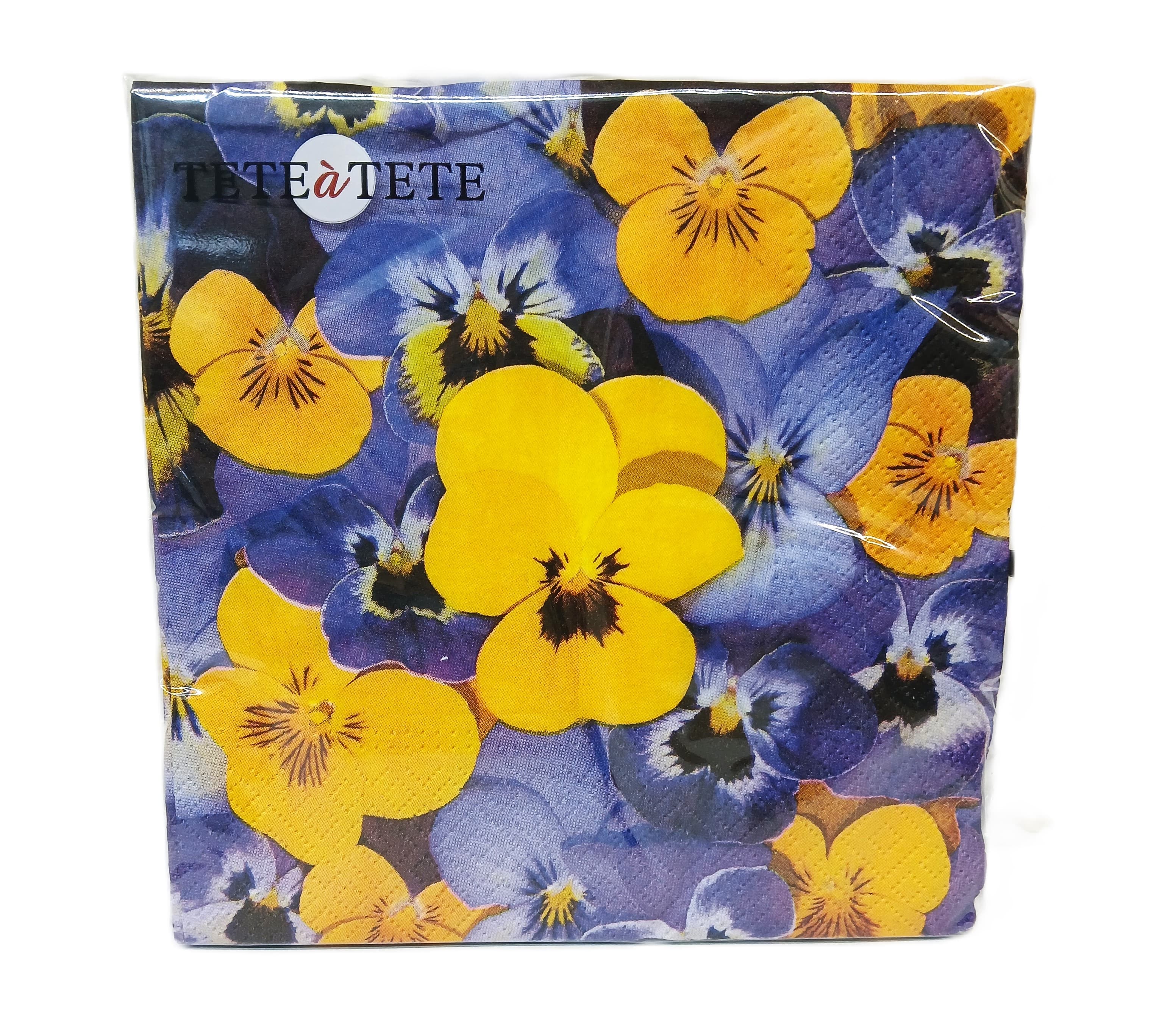 Serwetki 33x33 Wiosenne kwiaty, bratki 20 szt