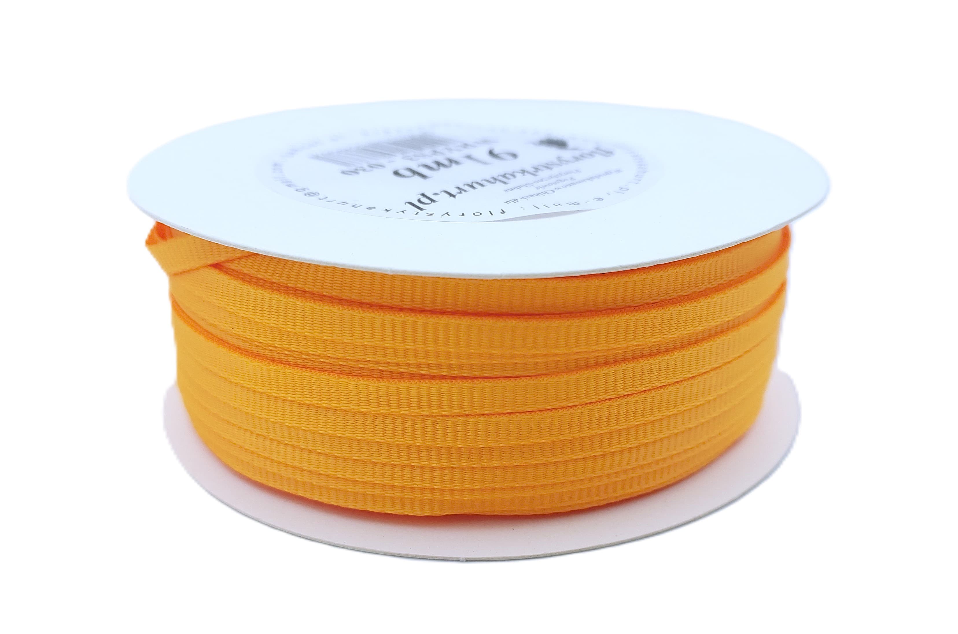 Wstążka rypsowa, 3mm/91mb, pomarańczowa