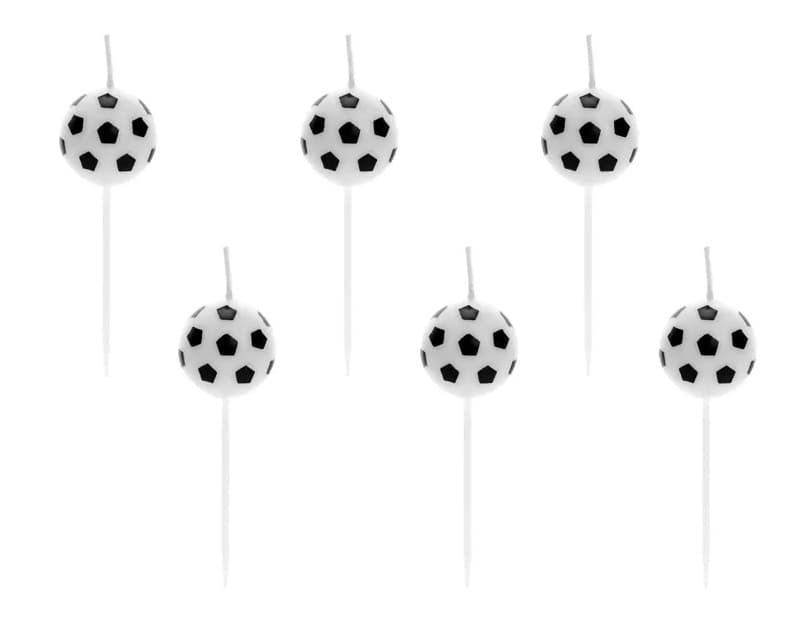 Świeczki urodzinowe Piłki, 2,5cm - 6 szt.