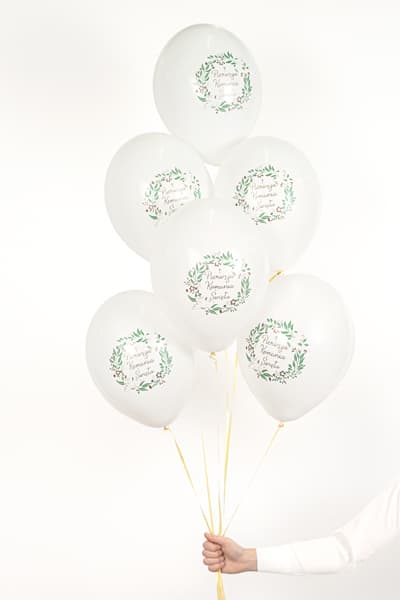 Balony 30 cm, Pierwsza Komunia Święta Pastel White