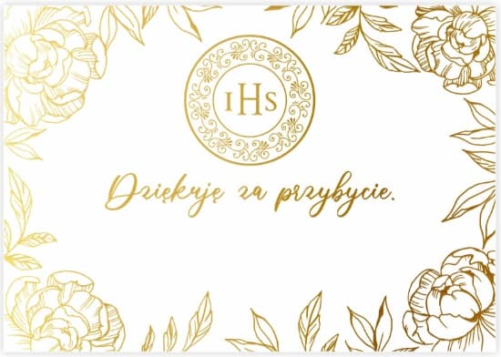 Winietki podziękowanie dla gości Komunia 10 szt