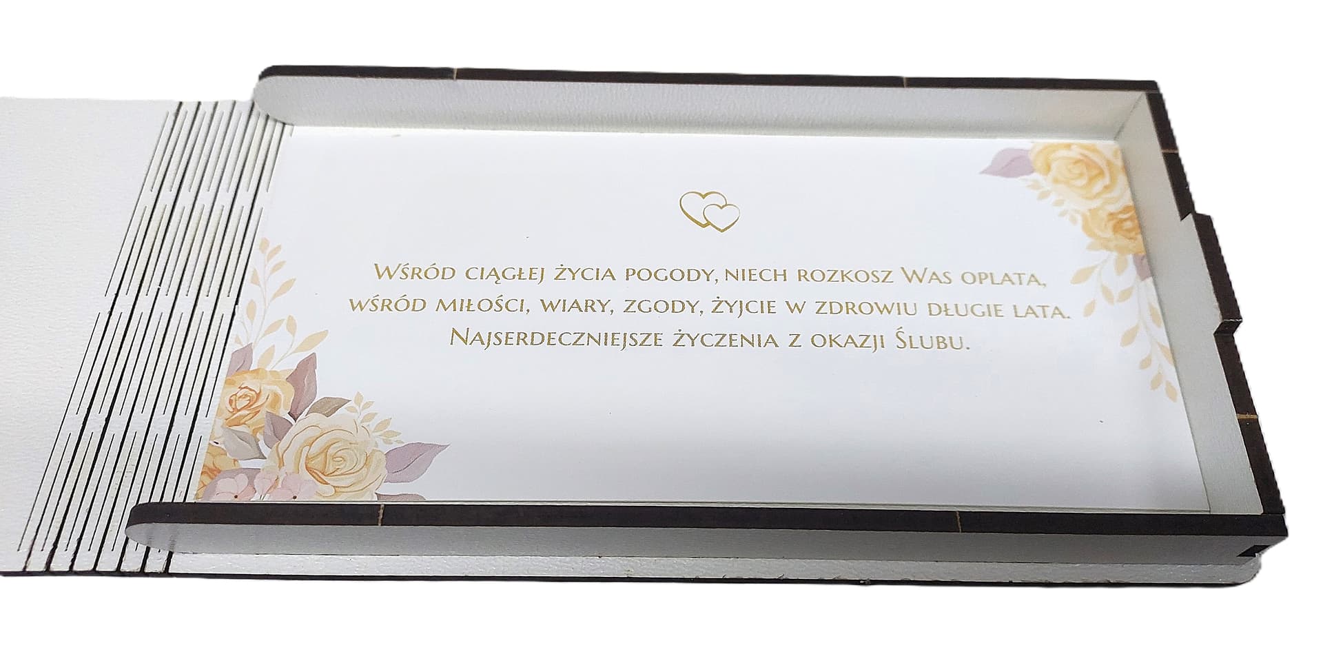 Pudełko drewniane ślubne -  tańcząca Para Młoda