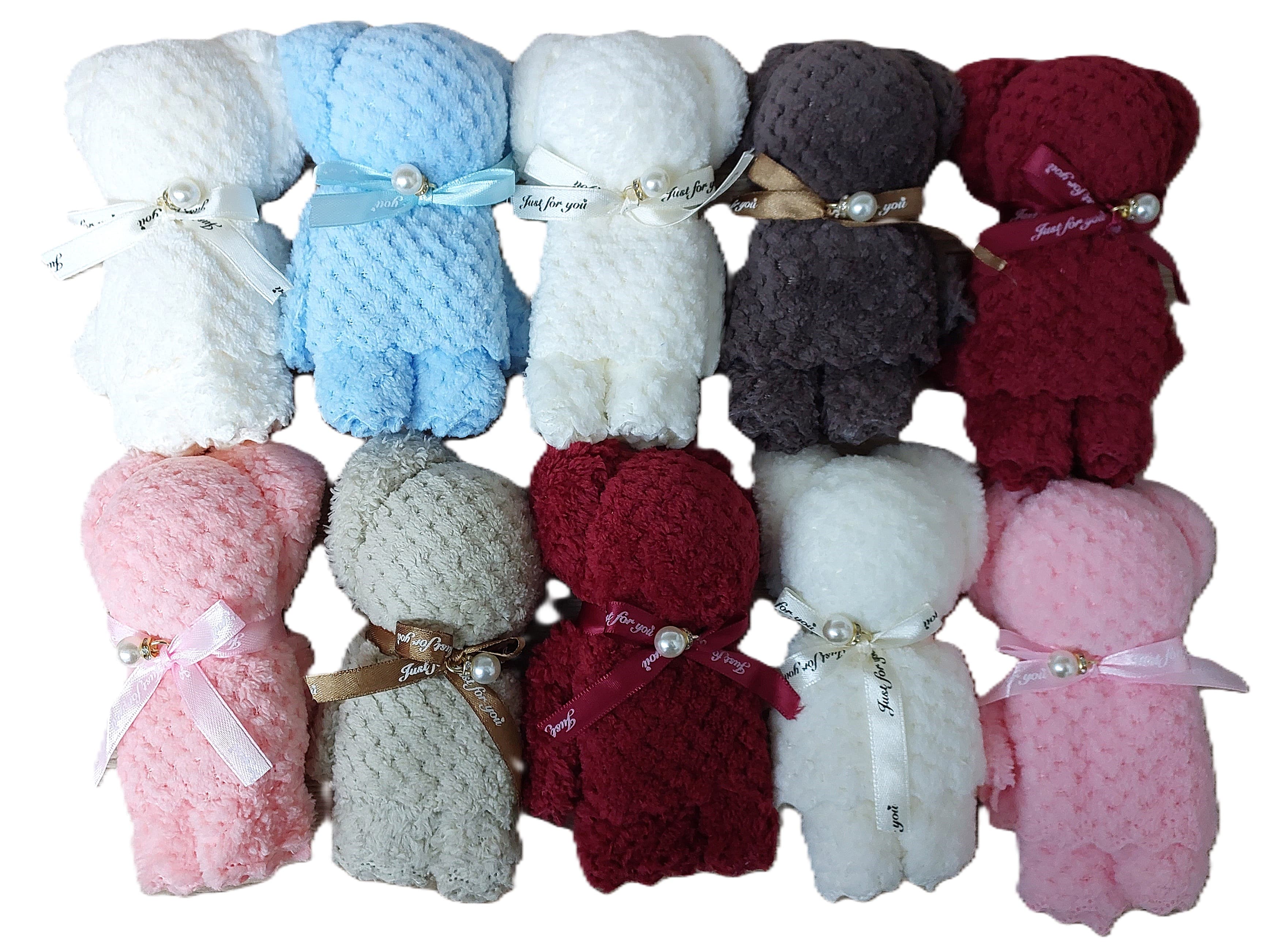 Misie z mikrofibry,mix kolorów, 8x14cm, 10 szt