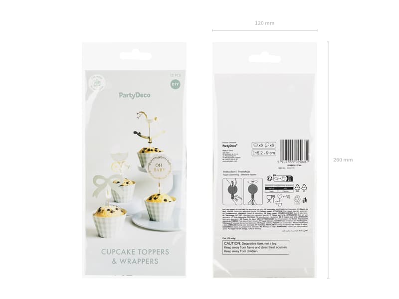 Zestaw do muffinek Oh Baby, mix Baby Shower roczek