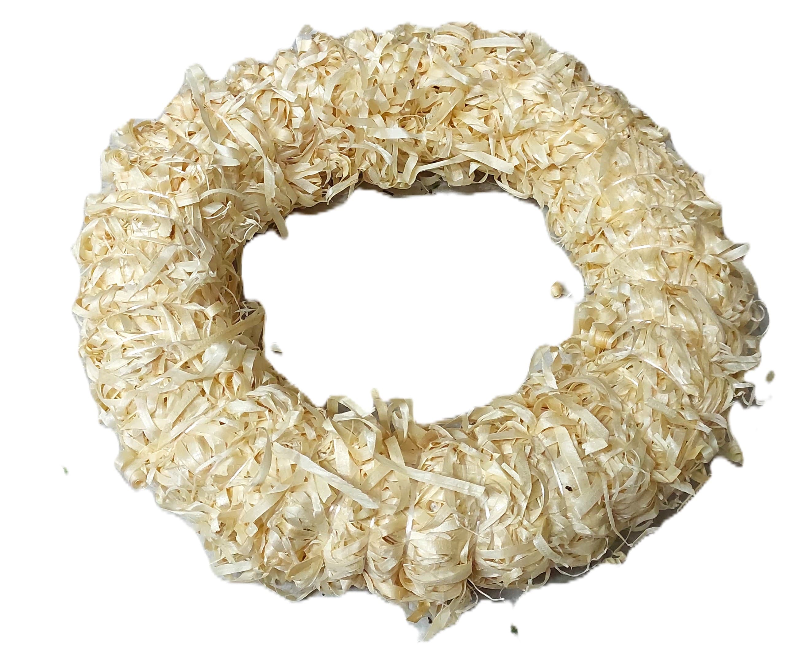 Wianek z wiórów drewnianych śr.25 cm, gr.4,5 cm