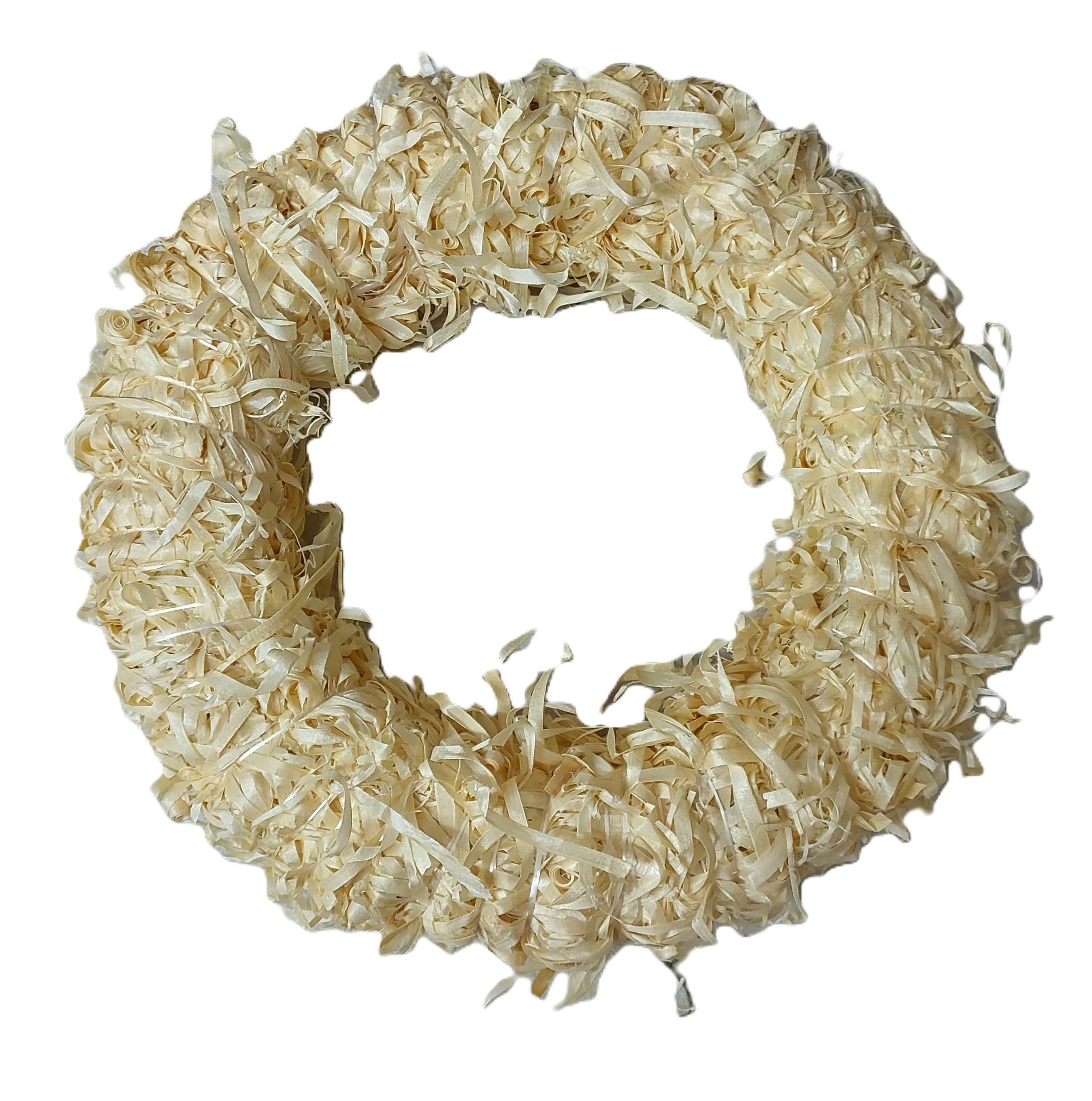 Wianek z wiórów drewnianych śr.25 cm, gr.4,5 cm