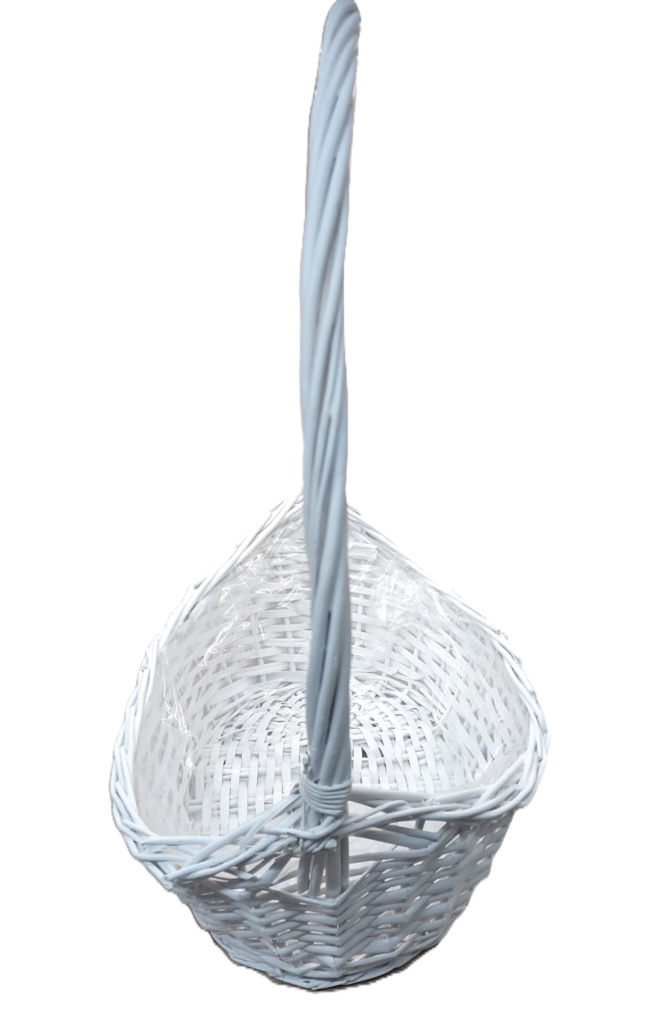 Kosz wiklinowy BIAŁY duży - 50x60 cm