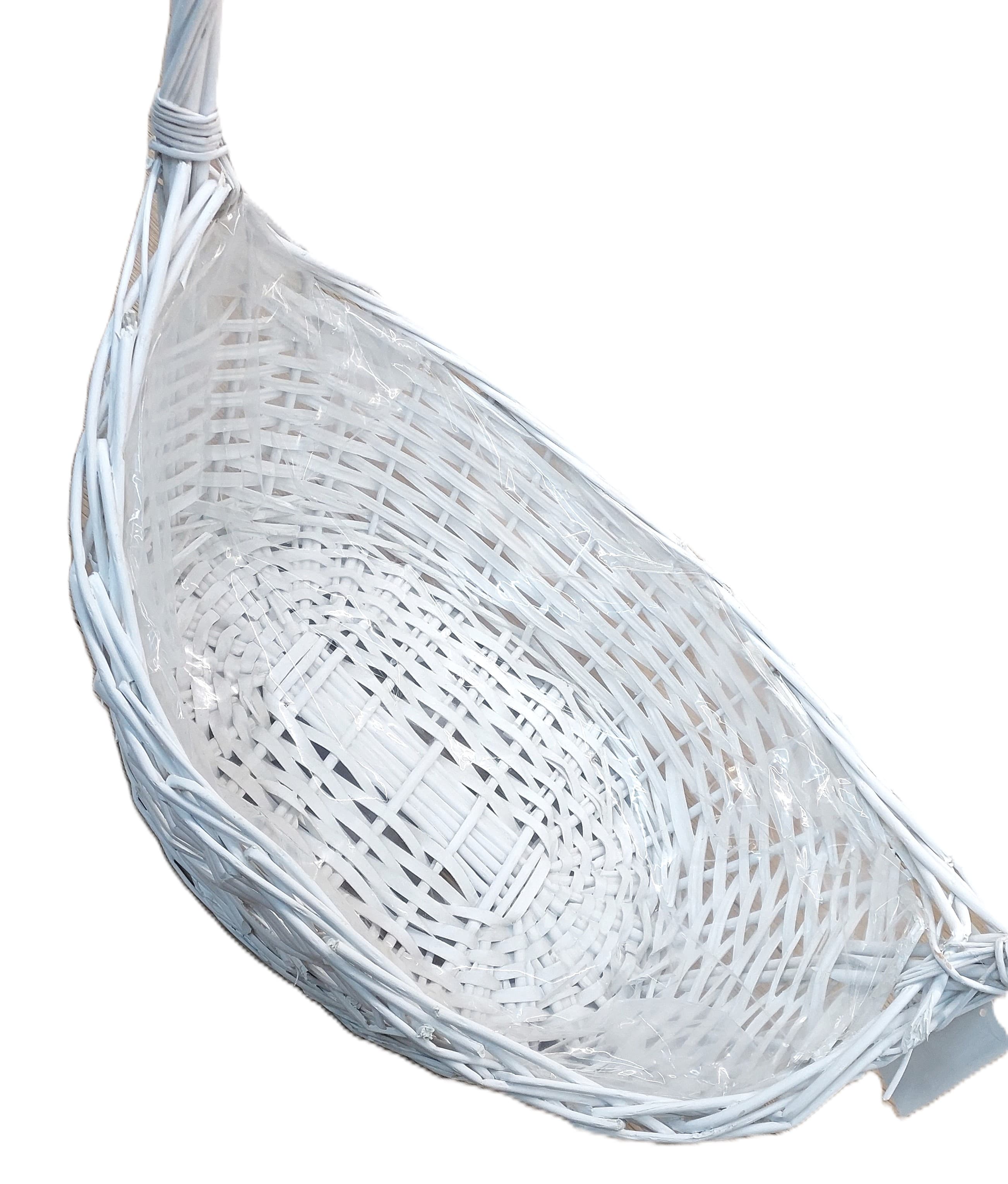 Kosz wiklinowy BIAŁY mały - 34x46 cm