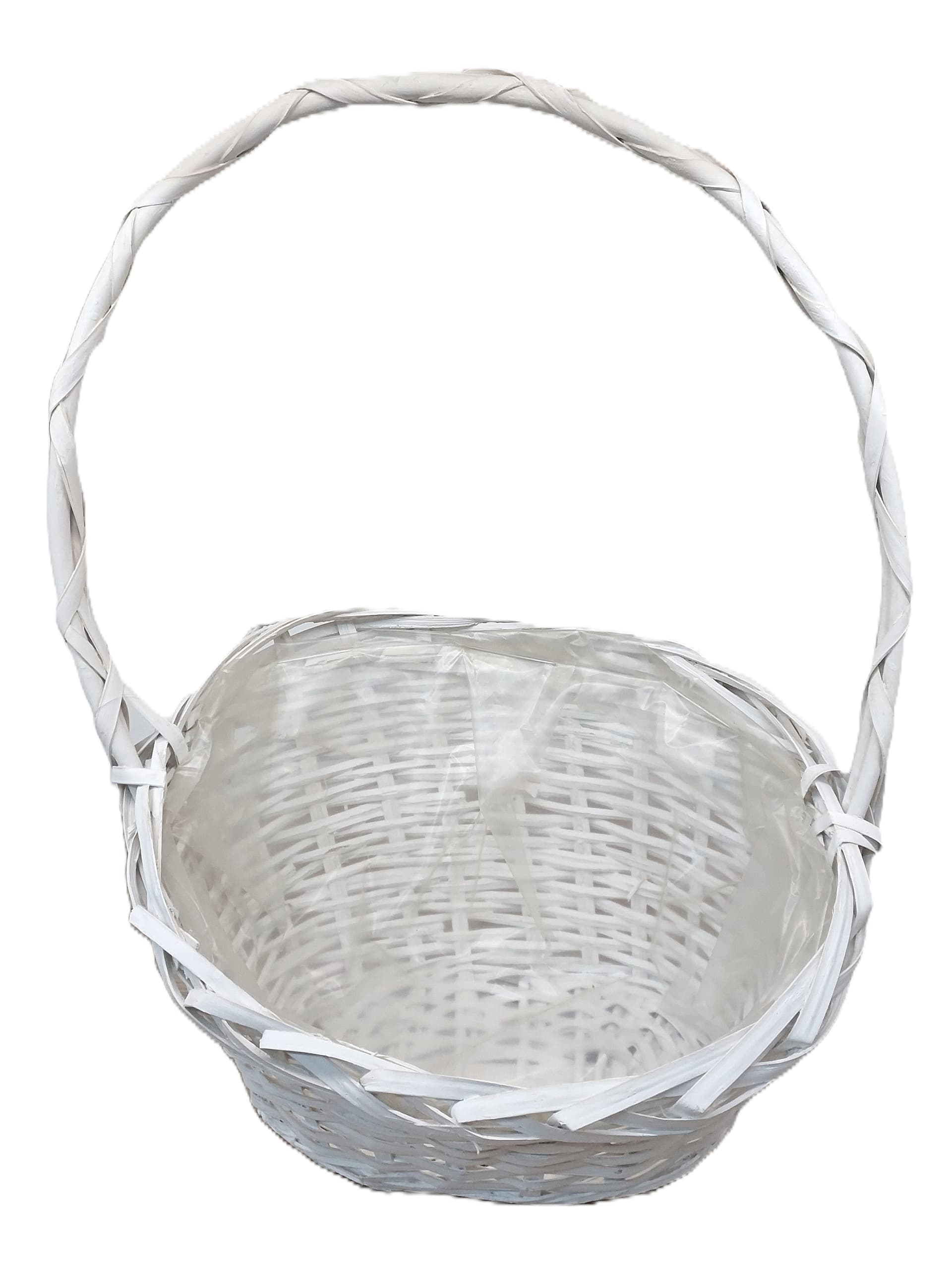Kosz wiklinowy stopniowany BIAŁY średni - 49x35cm