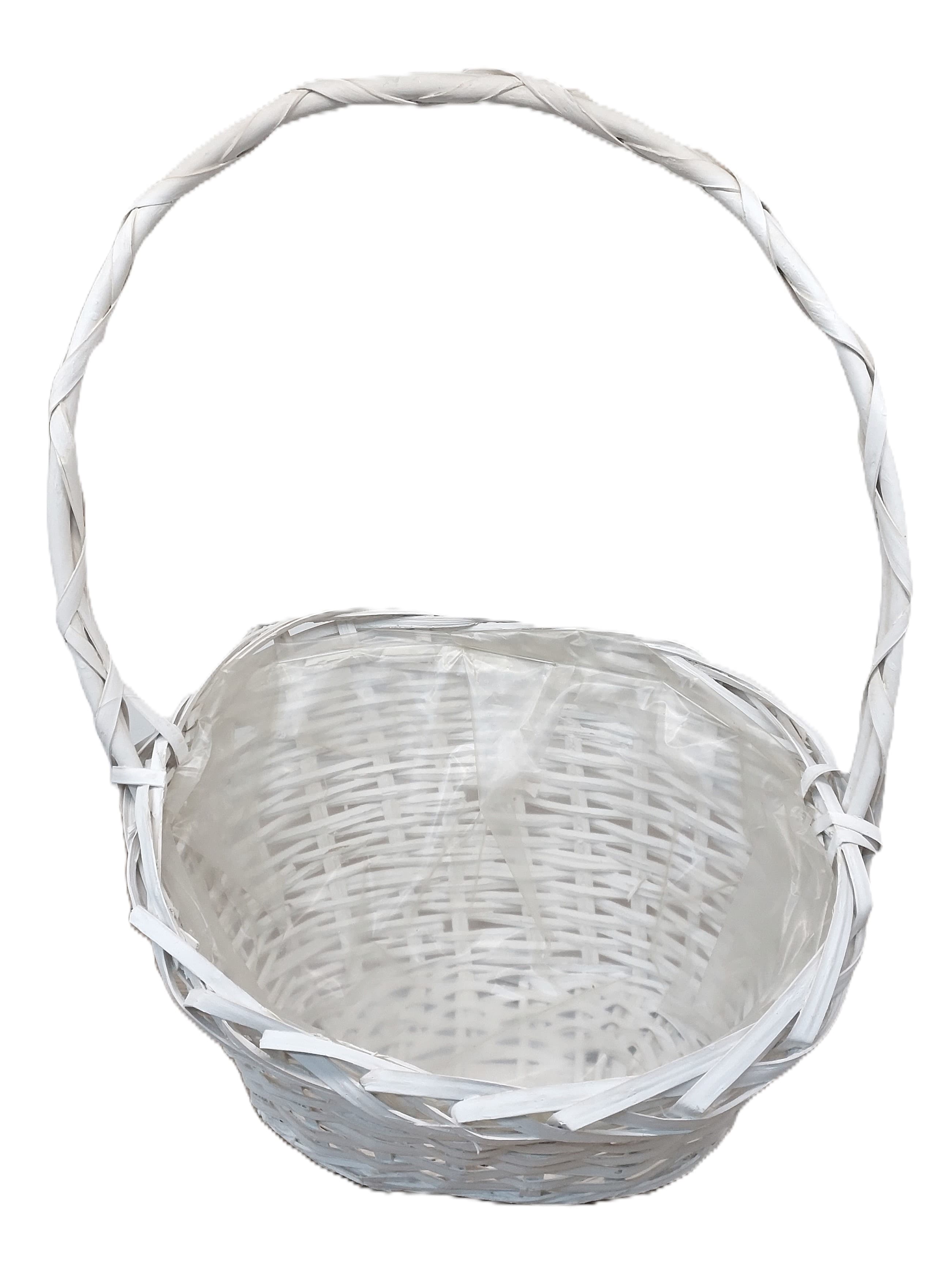 Kosz wiklinowy stopniowany BIAŁY duży - 55x45cm